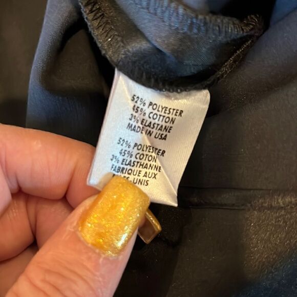 Adam Lippes black satin-like straight leg, dresspants, 2! - Picture 9 of 10